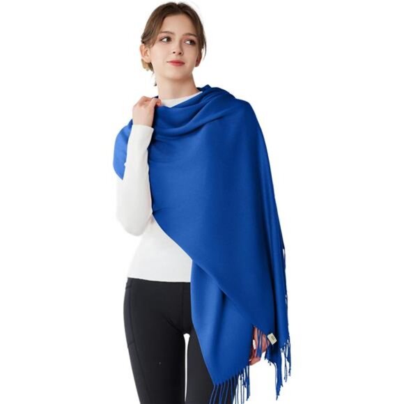 Soft Warm Scarf for Women Blue2 - Picture 3 of 7